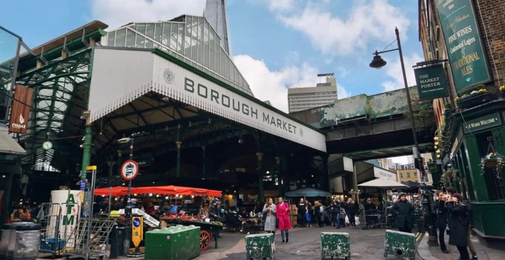 snack shopping at borough market