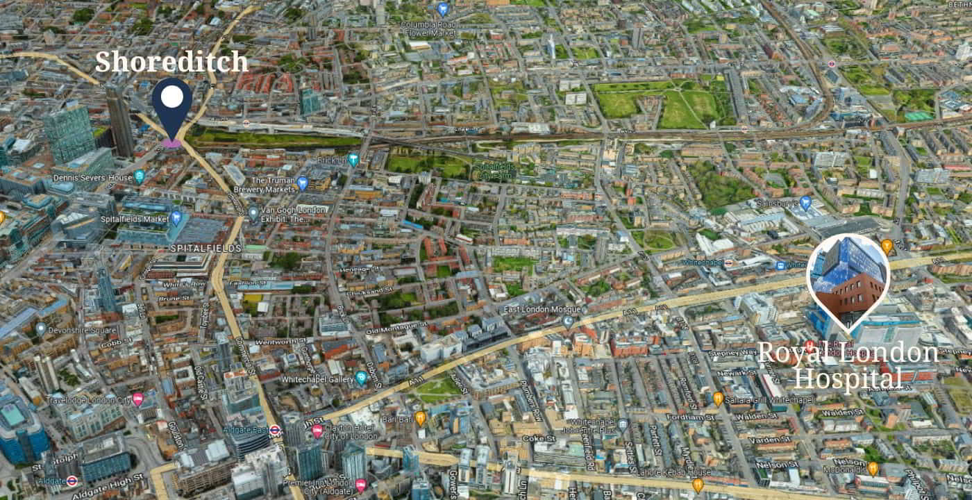 vicinity around Shoreditch