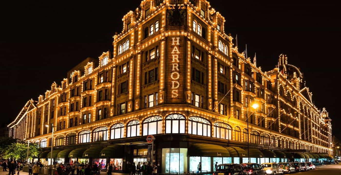 shopping at Harrods