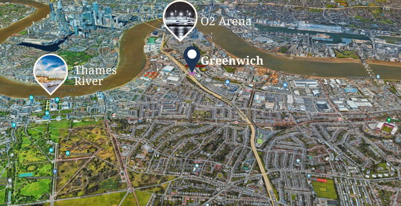 vicinity around Greenwich